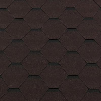 Гибкая черепица ROOFSHIELD Premium Стандарт Коричневый с оттенением