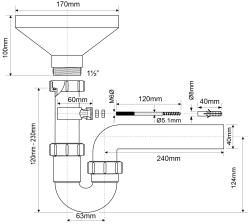 Сифон трубный MCALPINE HC740FUN