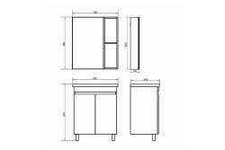 Тумба с раковиной COMFORTY Осло 70 