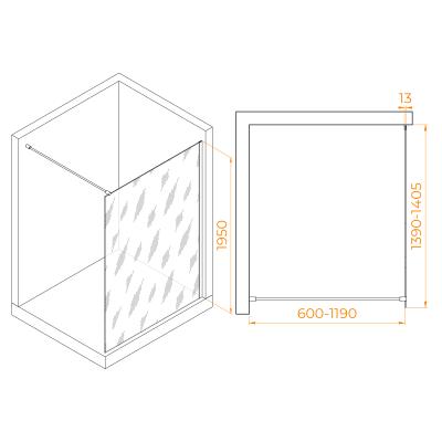 Душевое ограждение RGW WA-010 140 см