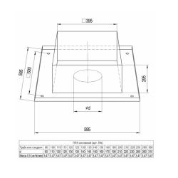 Потолочно-проходной узел FERRUM AISI 430 0,5 мм 150 мм f5609