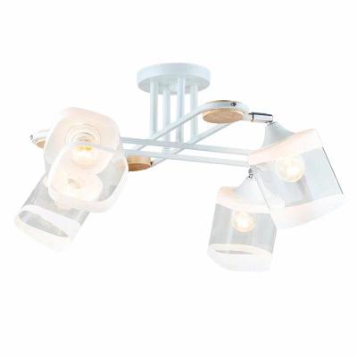 Люстра ЛАЙТ СФЕРА 5079/4 WT+Wood Белый