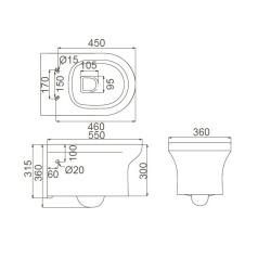 Унитаз подвесной CREO CERAMIQUE Archi