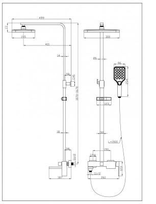 Душевая система ESBANO ESDSBASC-DSXR 