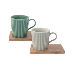 Набор кружек 2шт 380мл Время отдыха зел. сер. /Easy Life/