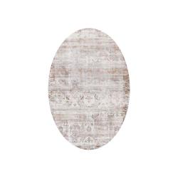 Ковер БЕЛЛА D009A - CREAM SHIRINK / VIZON FDY овал размер 0,8*1,5 м