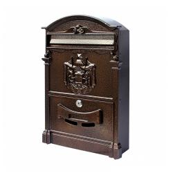 Ящик почтовый ФОРПОСТ К-31091 темно-коричневый