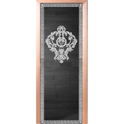 Дверь для бани DOORWOOD Версаче Графит левое 2000*800 мм