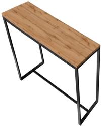 Барная стойка ЭВЕНТ Лофт 9005 Муар/Дуб Вотан 1200*400*1080 мм