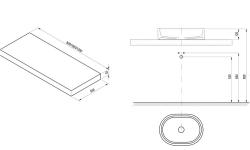 Столешница под раковину RAVAK I 1000 дуб