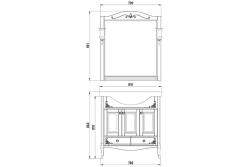 Тумба с раковиной ASB WOOD LINE Салерно 80 белый 