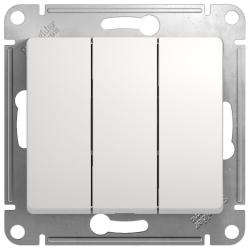 Механизм выключателя SYSTEME ELECTRIC Glossa 3 клавиши белый GSL000131