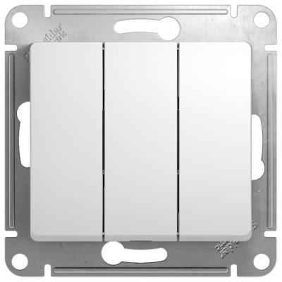 Механизм выключателя SYSTEME ELECTRIC Glossa 3 клавиши белый GSL000131