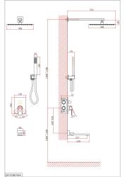 Душевая система скрытого монтажа D&K Bayern.List DA1515601А04