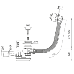 Слив-перелив WHITECROSS SPWC60ВL
