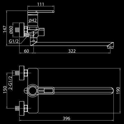 Смеситель для ванны ELGHANSA Brabant 5313878