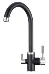 Смеситель для кухни GRANULA Черный 2168
