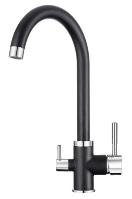 Смеситель для кухни GRANULA Черный 2168