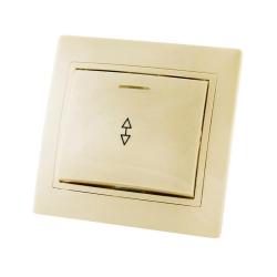 Переключатель TDM Таймыр 1 клавиша с подсветкой слоновая кость