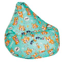 Кресло-мешок DREAMBAG Корги Голубой 95*135 см