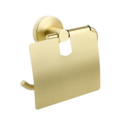 Держатель туалетной бумаги FIXSEN Comfort Gold с крышкой 