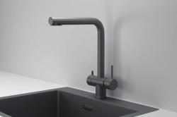 Смеситель для кухни GRANULA Графит матовый KS-7011