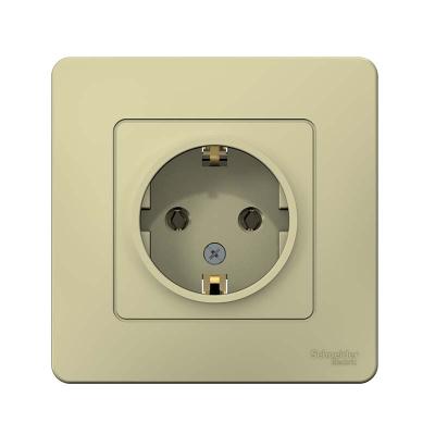 Розетка SYSTEME ELECTRIC Blanca с заземлением бежевый BLNRS001017