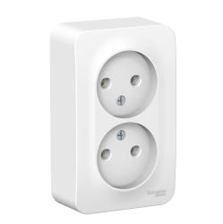 Розетка SYSTEME ELECTRIC Blanca двойная белый BLNRA000211