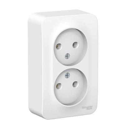 Розетка SYSTEME ELECTRIC Blanca двойная белый BLNRA000211