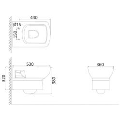 Унитаз подвесной CREO CERAMIQUE Tours