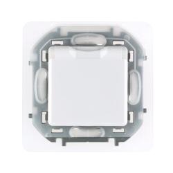 Механизм розетки сетевой LEGRAND Inspiria с крышкой белый 673740