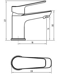 Смеситель для умывальника VODA Storm STO26 