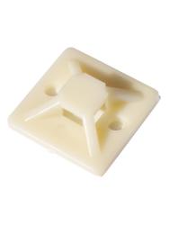 Площадка REXANT для крепления стяжки самоклеющаяся белый 25*25  мм