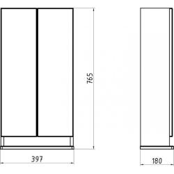 Шкаф АСБ-МЕБЕЛЬ Ариа 40 39,7*76,5 см