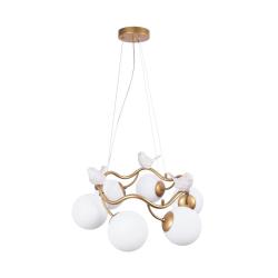 Люстра ARTE LAMP A9712LM-6SG Золото, белый