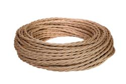 Провод ретро ТМ МЕЗОНИНЪ 3*1,5 мм2 бежевый перламутр