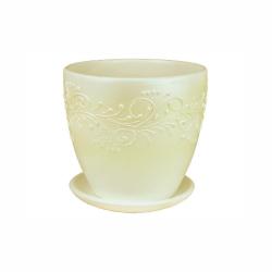 Горшок керамический САДЫ АУРИКИ Бежевый 4,7 л