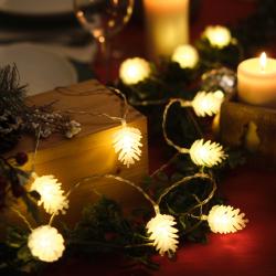 Гирлянда Нить NEON-NIGHT Шишки 8 режимов теплый белый 5 м 303-069