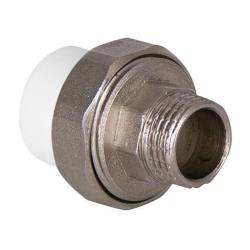 Муфта ПП TEBO полипропилен комбинированная разъемная 25 мм 1/2" НР