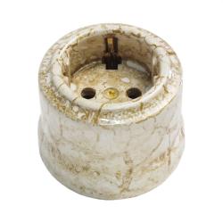 Розетка сетевая ТМ МЕЗОНИНЪ Аврора с заземлением мрамор GE70302-19