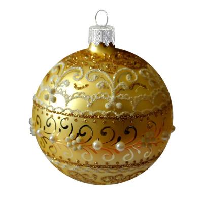 Шар КОЛОМЕЕВ Золотой узор 80 мм