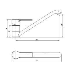 Смеситель для кухни RUSH Madeira MA3245-27