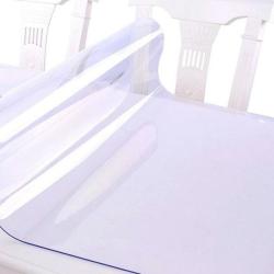 Клеенка Гибкое стекло 80см рифленая 0,8мм /1м/Dekorelle/