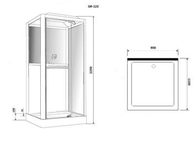 Душевая кабина GROSSMAN 90*110 см GR-123  