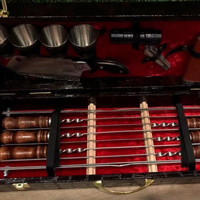 Набор шашлычный Чемодан №10 Черный