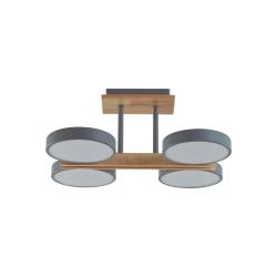 Люстра ODEON Plato 8031/72CL Серый, дерево