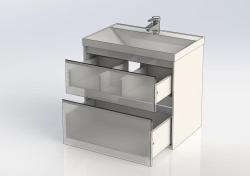 Тумба с раковиной AQUANET Гласс 60 