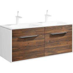 Тумба с раковиной AQWELLA Мalaga 120 крафт темный 