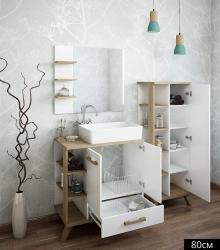 Тумба с раковиной SANFLOR Ингрид 80 