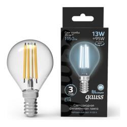 Лампа LED GAUSS Filament 13W/Е14/4100K шар 105801213